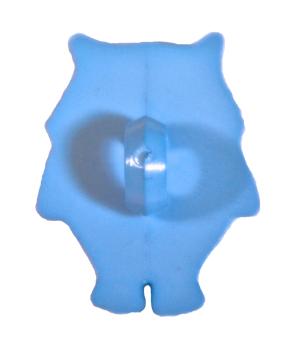 Botón para niños como búhos hechos de plástico en azul 17 mm 0,67 inch